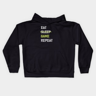 Eat Sleep Game Repeat Gamer Kids Hoodie